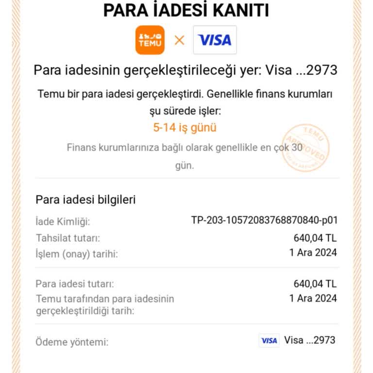 İade Edilmeyen Para Ve Mağduriyet