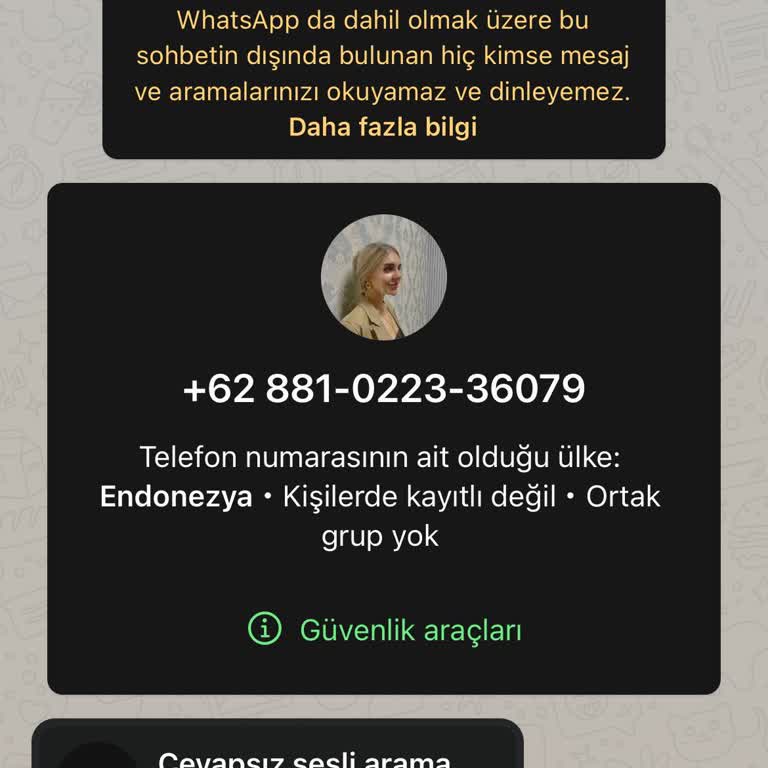 Yabancı Ülke Kodlu Numaradan Gelen Arama Ve WhatsApp Güvenlik Endişesi