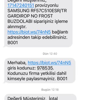 Yanlış İptal Edilen Buzdolabı Siparişi