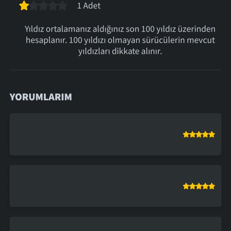 BiTaksi Sürücü Puanlama Sistemi Sorunu