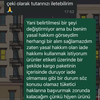Yasal İade Hakkımın İhlali Ve Fatura Eksikliği