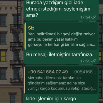 Yasal İade Hakkımın İhlali Ve Fatura Eksikliği