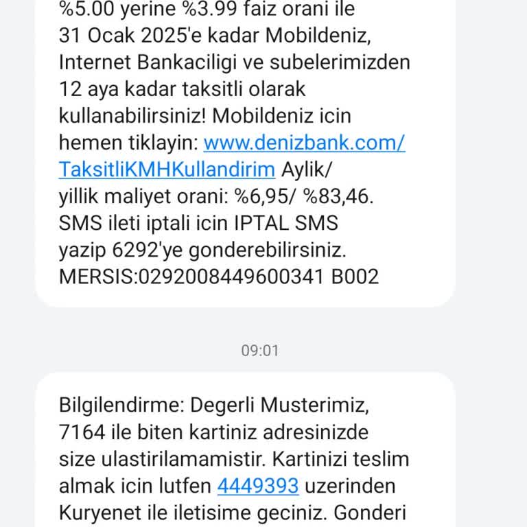 Kart Teslimatında Gecikme Ve Yanlış Adres Bildirimi