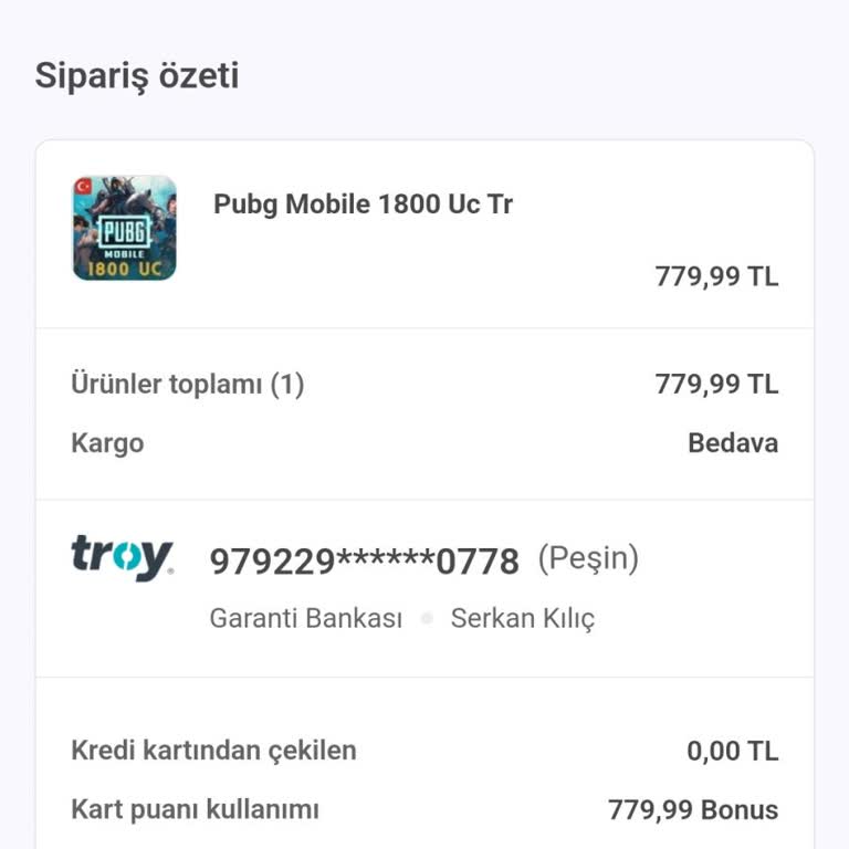 Hepsiburada'dan Alınan PUBG UC Kod Sorunu