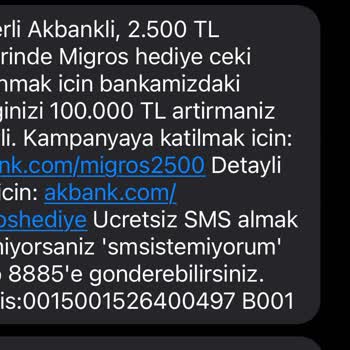 Akbank'ın Migros Çeki Sözünü Tutmaması