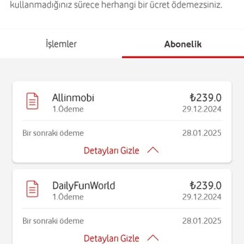 Vodafone Mobil Ödeme Hatası: Yanlış Çekilen Ücretin İadesi Talebi