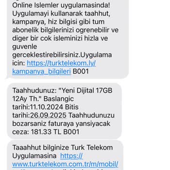 Türk Telekom Yanlış Hesaplanan Taahhüt Bozma Bedeli