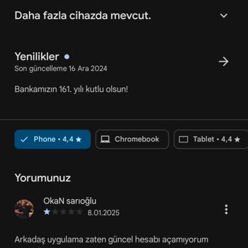 Ziraat Mobil Uygulama Güncelleme Sorunu