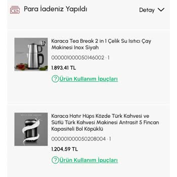 Karaca'nın Sipariş İptal Sorunu