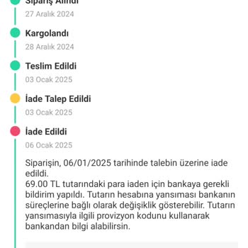 Eksik İade Ve Müşteri Hizmetleri Sorunu