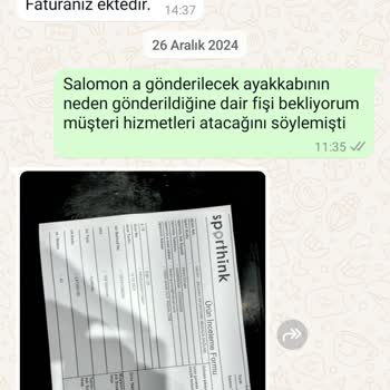 Sporthink Yanıltıcı Ürün Bilgisi Ve Çözüm Bekleyen Müşteri