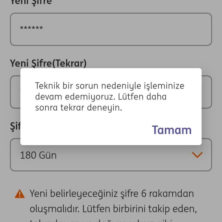 Mobil Şifre Yenileme Döngüsünde Sıkıştım