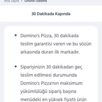 Domino's Pizza'nın Taahhüt İhlali Ve Müşteri Mağduriyeti
