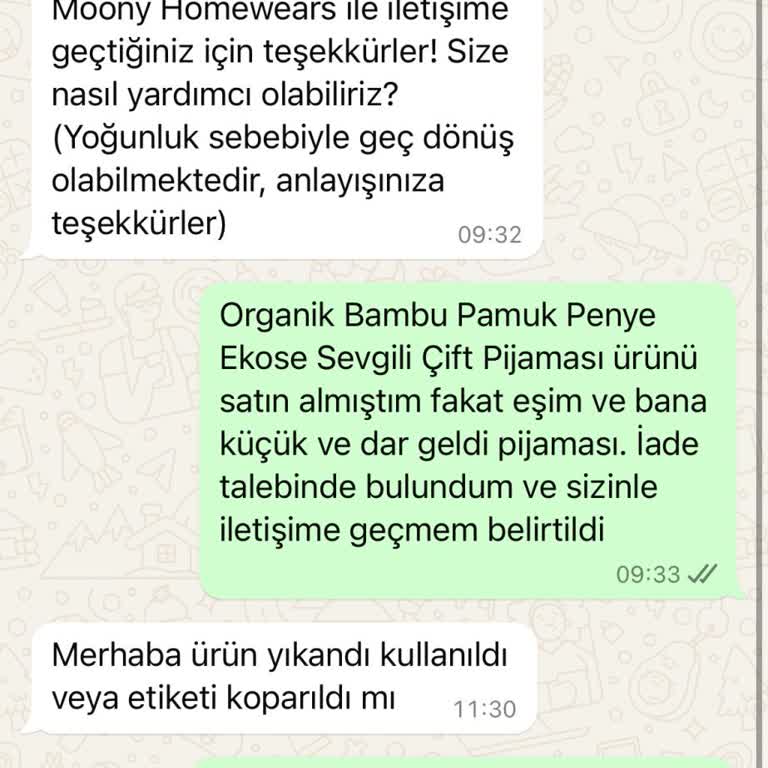 Yanlış Beden Ve İade Sürecinde İletişim Sorunu
