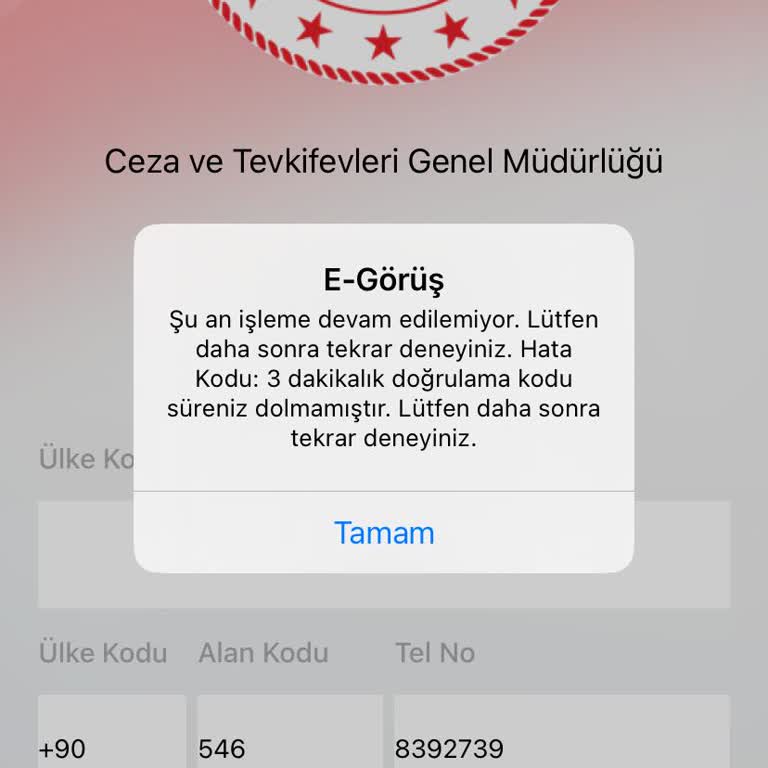 Adalet Bakanlığı E-Görüşme Sorunları Nişanlımla İletişimimi Engelliyor