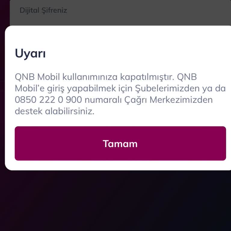 QNB Bankası Hesabımda Anlamsız Kısıtlama