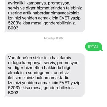 Vodafone Müşteri Hizmetleri Ve İnatçı Reklam SMS'leri