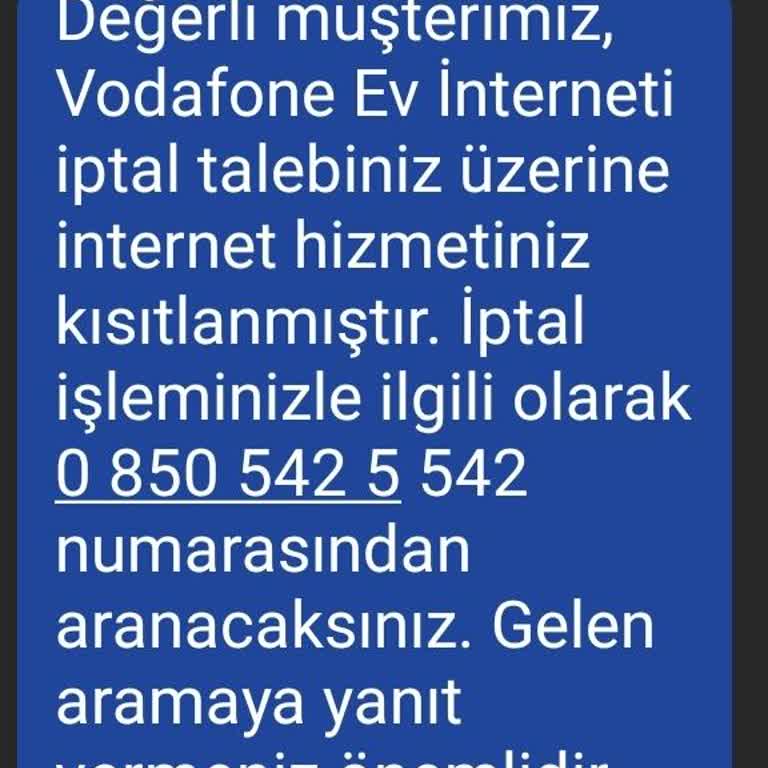 Vodafone Abonelik İptalinde Haksız Fatura Kesintisi