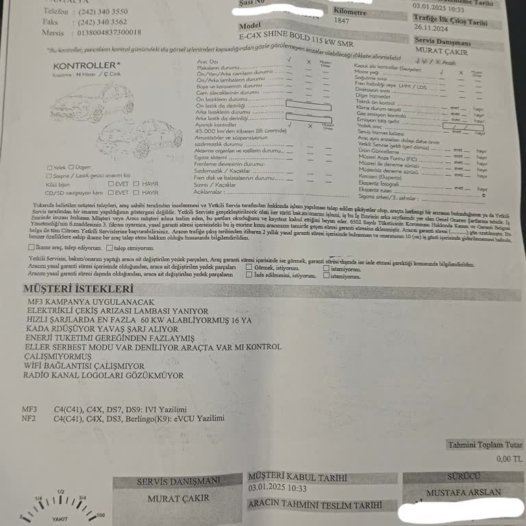 Yanlış Bilgilendirme Ve Yetersiz Servis Hizmeti