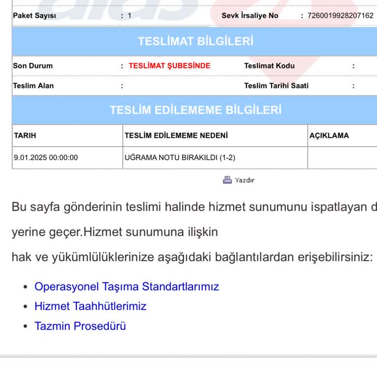 Aras Kargo'nun Denetimsizliği Ve Çözüm Bulunamayan Şikayetler