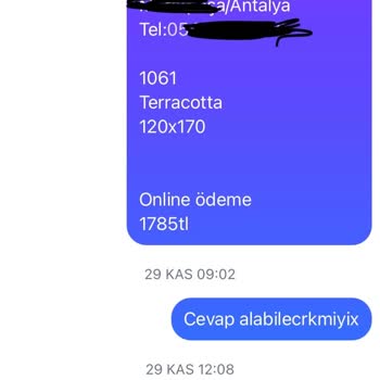 Teslim Edilmeyen Halı Ve İletişimsizlik Sorunu