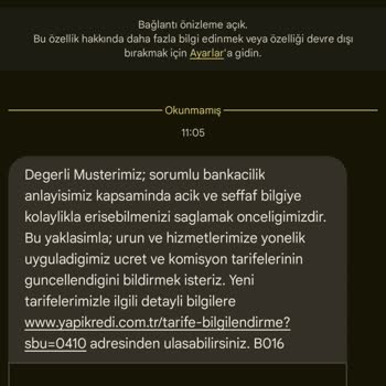 Yapı Kredi Bankası'nın Sürekli SMS Gönderimi Ve Müşteri Hizmetleri Sorunu