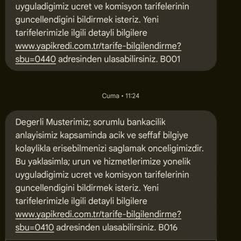 Yapı Kredi Bankası'nın Sürekli SMS Gönderimi Ve Müşteri Hizmetleri Sorunu