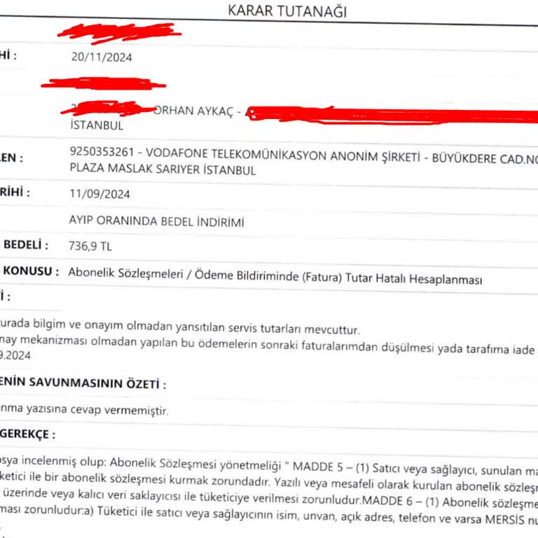 Vodafone'un İzinsiz Mobil Ödeme Sorunu Ve Yetersiz Müşteri Hizmeti