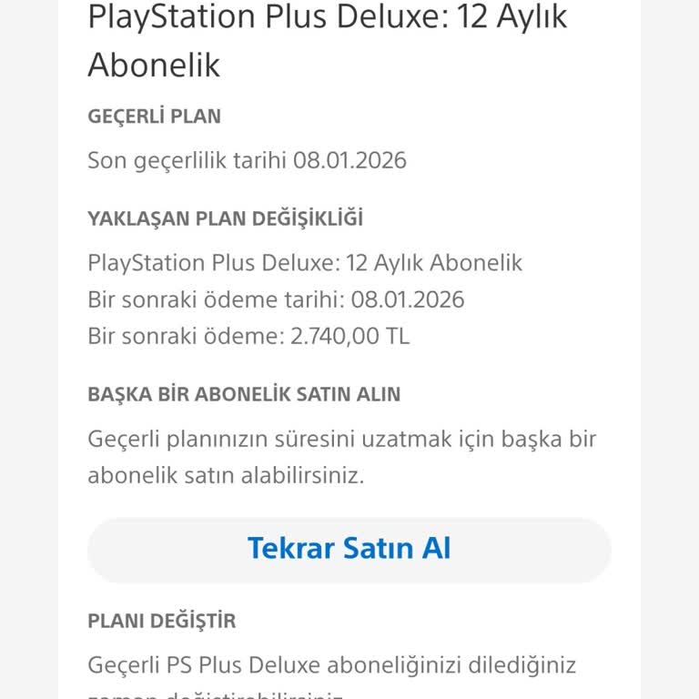 PSN Deluxe Üyeliği Bilgilendirme Yapılmadan Yenilendi