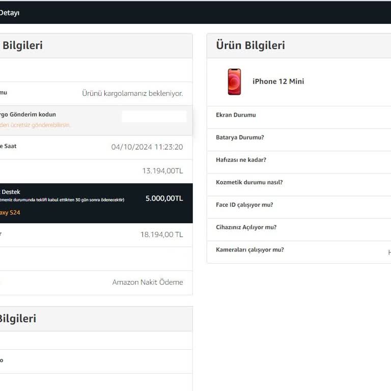 EasyCep Ve Amazon'un Ödeme Taahhüdünü Yerine Getirmemesi