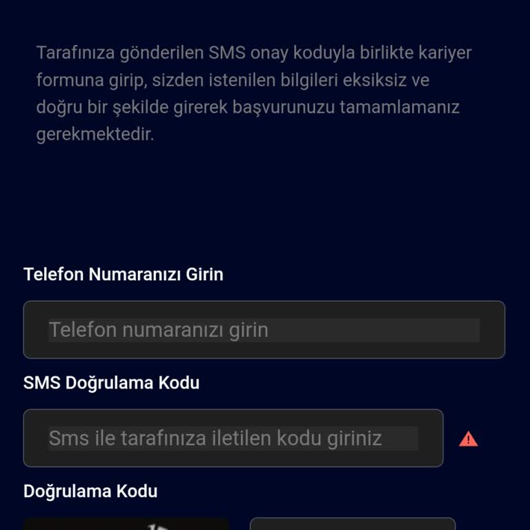 Başvuru Sürecinde Teknik Sorunlar