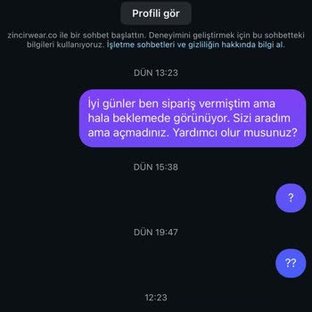 İletişim Sorunu Ve İade Talebi