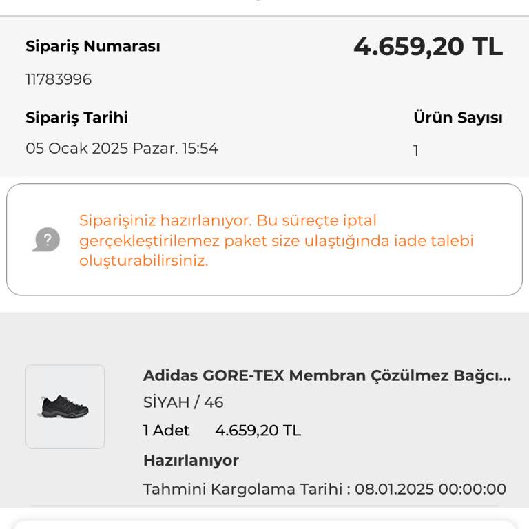 Kargoya Verilmeyen Ayakkabı Ve Yanıltıcı Stok Bilgisi
