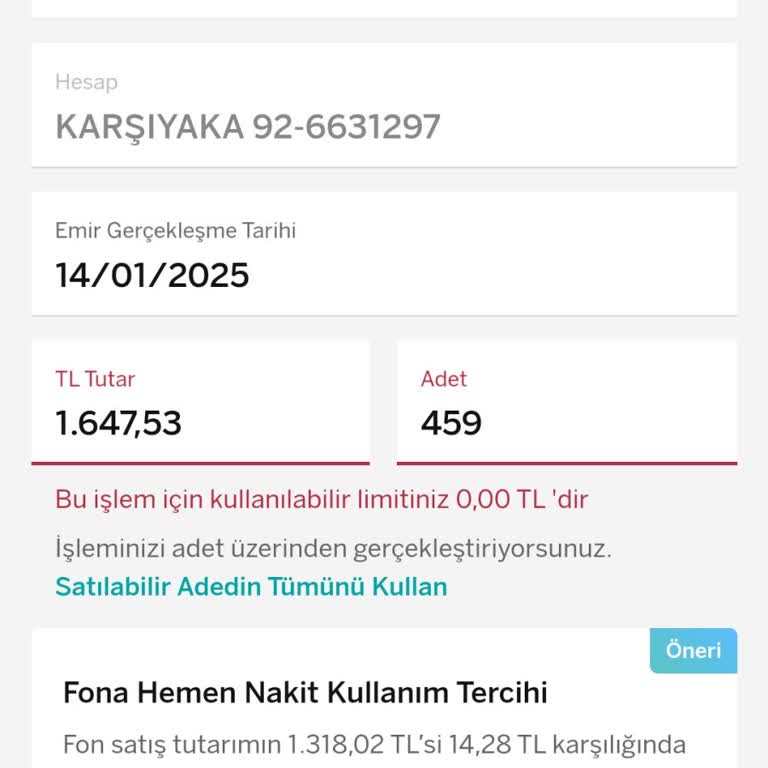 Fonlarımı Satamıyorum: Bankanın Çözüm Bulamadığı Sorun