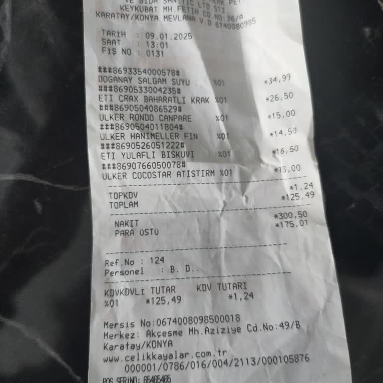 Çelikkayalar Market Kasiyer Eksik Para Üstü Verdi!