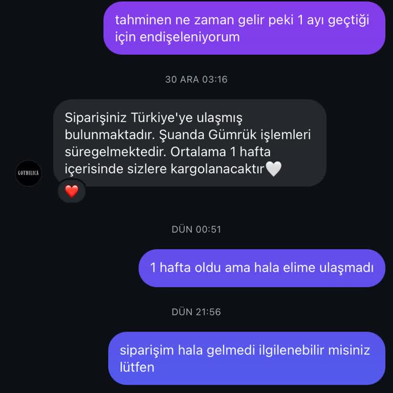 Kargolanmayan Ürünler Ve İlgisiz Müşteri Hizmetleri