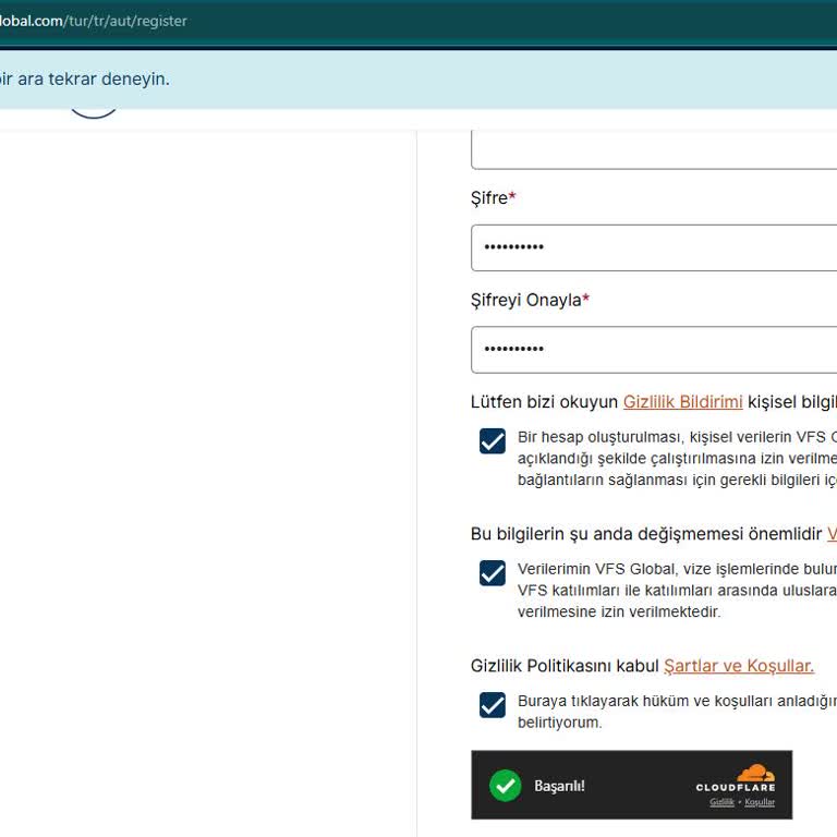 Vize Başvuru Sisteminde Sürekli Hata Mesajı