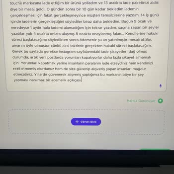 İade Sürecinde Yaşanan Gecikme Ve İletişim Sorunları