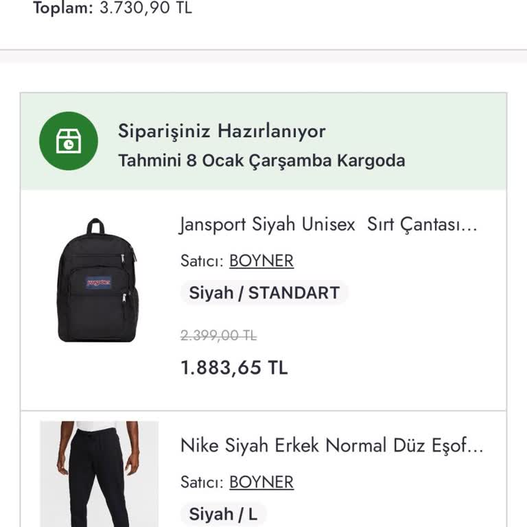 Boyner'den Sipariş Ettiğim Ürünler Zamanında Kargolanmadı Ve Müşteri Hizmetleri Yetersiz