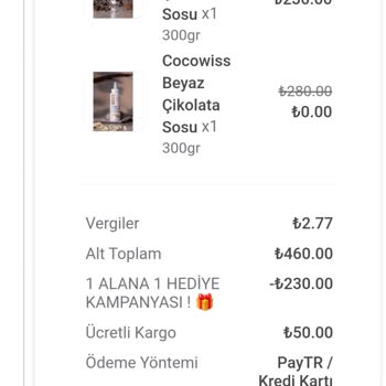 Cocowiss Chocolate'dan Siparişlerim Nerede?