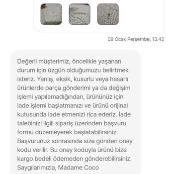 Yanlış Gönderilen Halı İçin Çözüm Bekliyorum