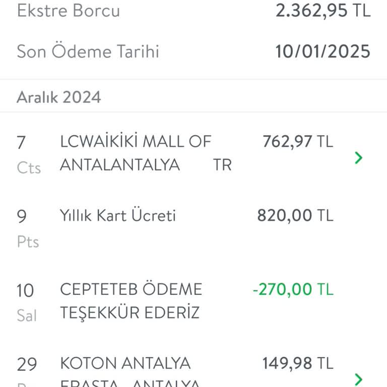 Habersiz Kesilen Kart Aidatı