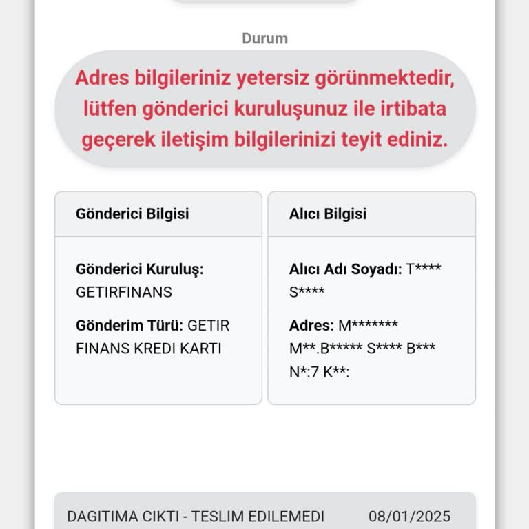 Kuryenet'in Adres Bulamama Sorunu