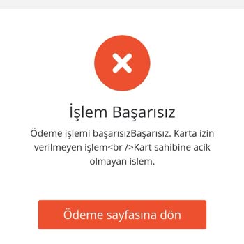 Vodafone Pay Ödeme Başarısızlık Sorunu