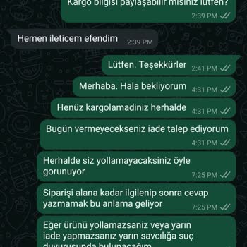 Ödeme Sonrası İletişim Kesintisi Ve Sipariş Sorunu