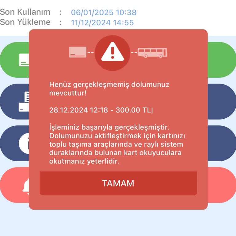 Gaziantep Kent Kartıma Yüklediğim Bakiye Yansımadı