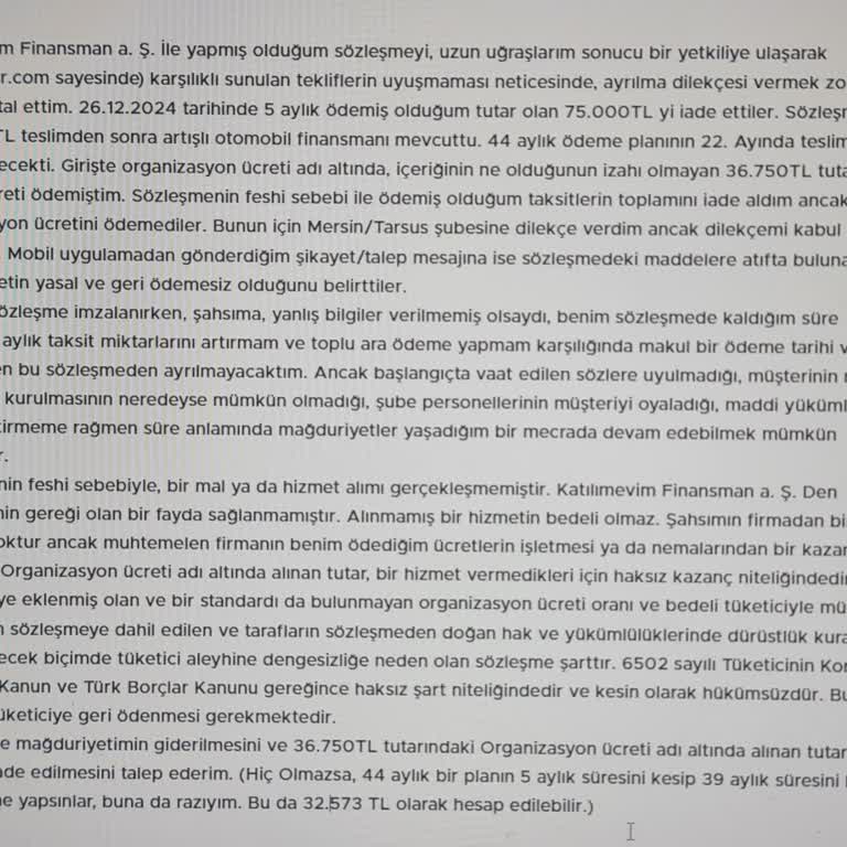 Katılımevim'den Haksız Organizasyon Ücreti İadesi Talebi