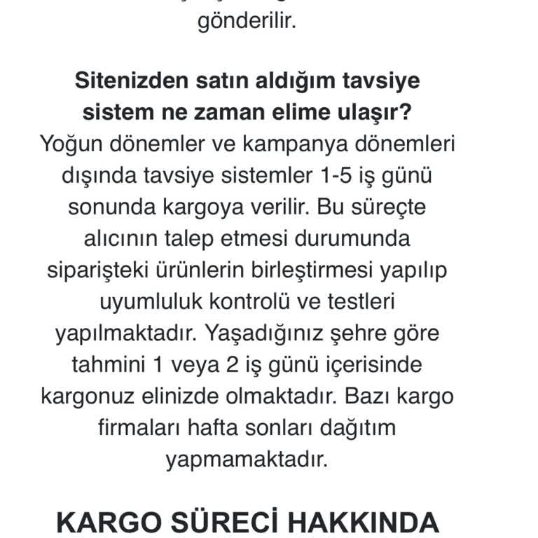 Teslimat Süresinde Tutarsızlık