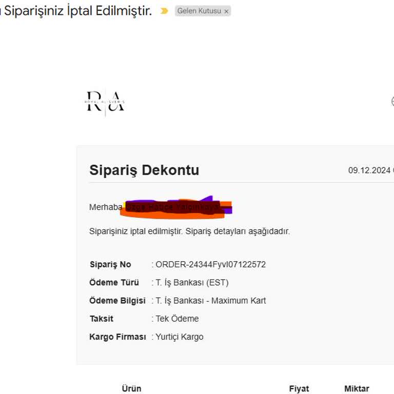 Kedi Maması Siparişim İptal Edildi, Para İadesi Yapılmadı Ve Firma Ulaşılamaz Durumda