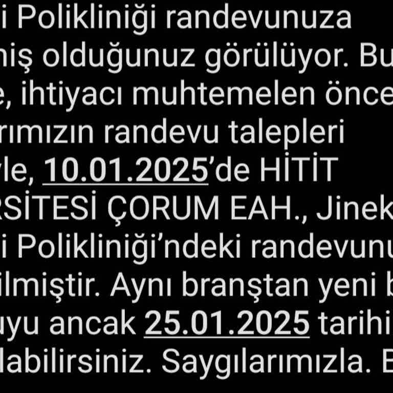 Randevu İptali Ve Uzayan Bekleme Süresi